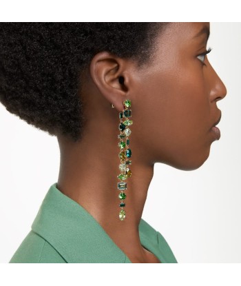 Gema - Asymétrique - Vert Doré - Boucles d'oreilles - Swarovski pour bénéficier 