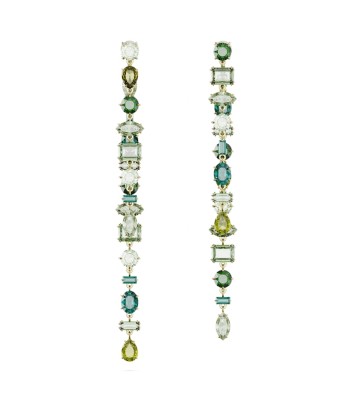 Gema - Asymétrique - Vert Doré - Boucles d'oreilles - Swarovski pour bénéficier 