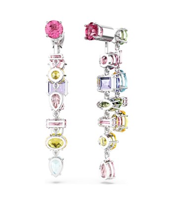 Gema - Asymétrique - Multicolore Argenté - Boucles d'oreilles - Swarovski hantent personnes