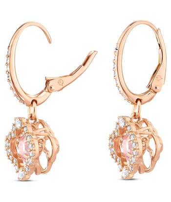 Sparkling Dance - Trèfle - Blanc Doré Rose - Boucles d'oreilles - Swarovski la livraison gratuite