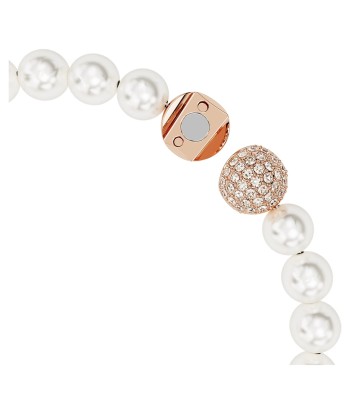 Nice - Blanc Doré Rose - Plume - Taille M - Bracelet - Swarovski sur le site 