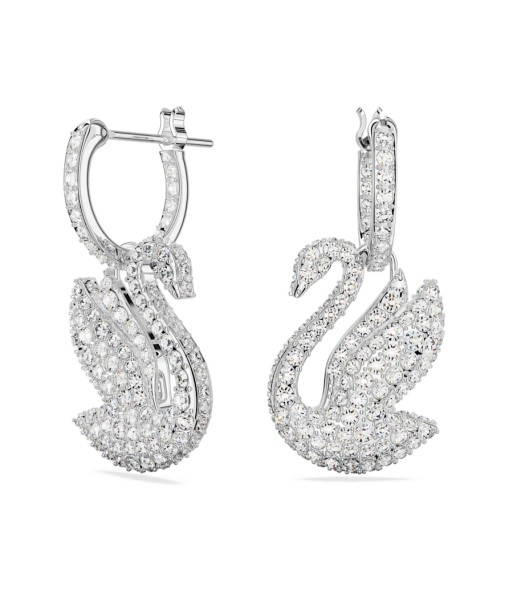 Iconic Swan - Blanc Argenté - Boucles d'oreilles - Swarovski 2024