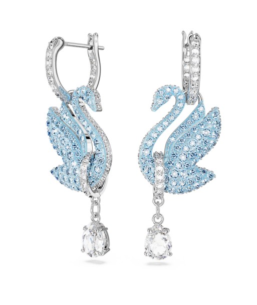 Iconic Swan - Bleu Argenté - Boucles d'oreilles - Swarovski ouvre sa boutique