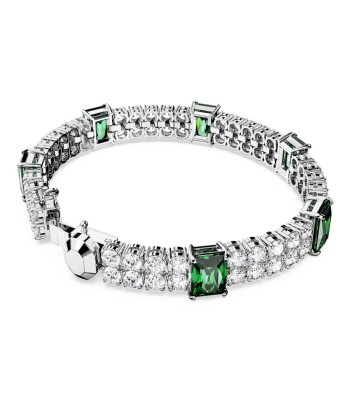 Matrix - Tennis - Vert Argenté - Bracelet - Swarovski À commander