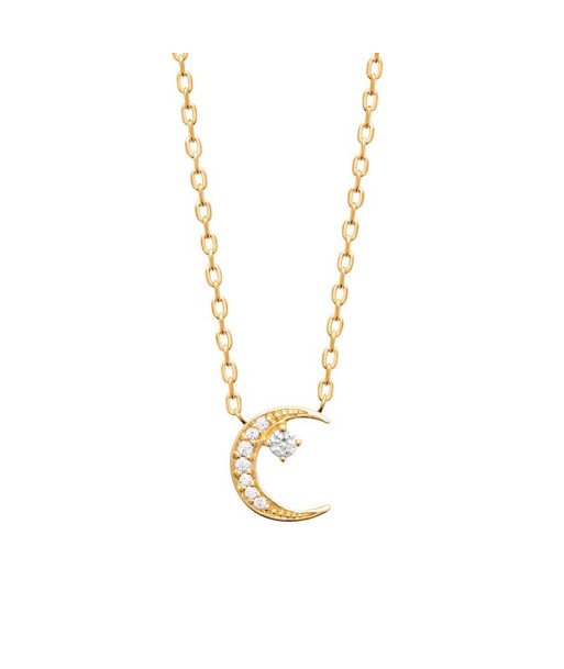 Lune - Collier - Plaqué Or Véritable concentré