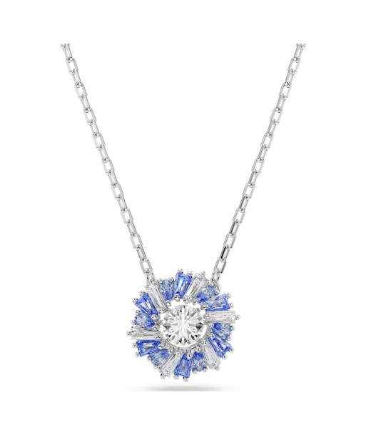 Idyllia - Fleur - Bleu Argenté - Pendentif - Swarovski JUSQU'A -70%! 