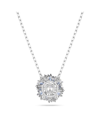 Idyllia - Fleur - Bleu Argenté - Pendentif - Swarovski JUSQU'A -70%! 