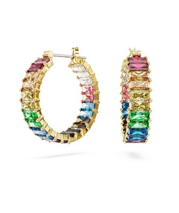 Matrix - Multicolore Doré - Boucles d'oreilles - Swarovski Faites des économies