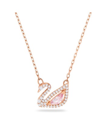 Dazzling Swan - Blanc Doré Rose - Collier - Swarovski français