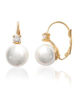 Perle - Plaqué Or - Boucles d'Oreilles prix pour 