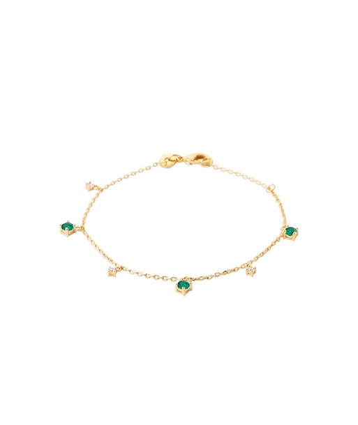 Breloque - Dégradé Vert - Bracelet - Plaqué Or vente chaude votre 