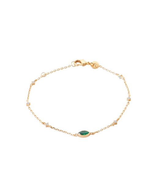 Ovale Vert - Bracelet - Plaqué Or Dans la société mordern