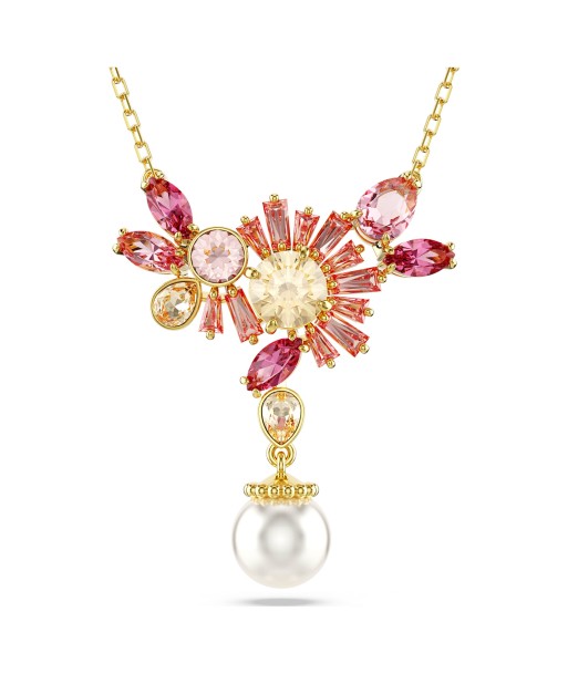 Gema - Fleur - Rose Doré - Collier - Swarovski de la marque