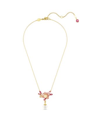 Gema - Fleur - Rose Doré - Collier - Swarovski de la marque