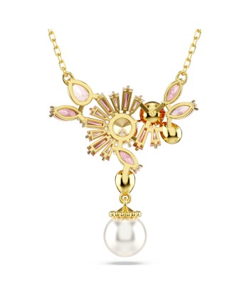 Gema - Fleur - Rose Doré - Collier - Swarovski de la marque