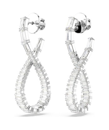 Hyperbola - Blanc Argenté - Infini - Boucles d'oreilles - Swarovski outlet