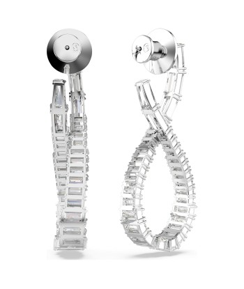 Hyperbola - Blanc Argenté - Infini - Boucles d'oreilles - Swarovski outlet