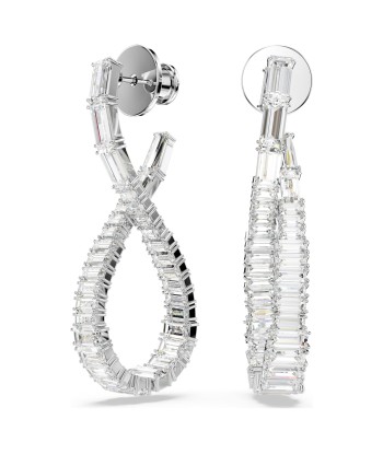 Hyperbola - Blanc Argenté - Infini - Boucles d'oreilles - Swarovski outlet