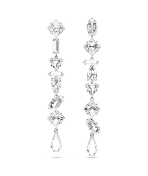 Mesmera - Blanc Argenté - Asymétrique - Boucles d'oreilles - Swarovski offre 