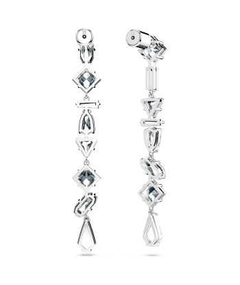 Mesmera - Blanc Argenté - Asymétrique - Boucles d'oreilles - Swarovski offre 