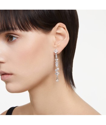 Mesmera - Blanc Argenté - Asymétrique - Boucles d'oreilles - Swarovski offre 