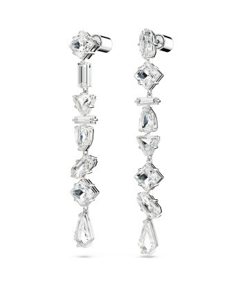 Mesmera - Blanc Argenté - Asymétrique - Boucles d'oreilles - Swarovski offre 