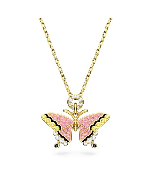 Idyllia - Papillon - Multicolore Doré - Pendentif - Swarovski est présent 