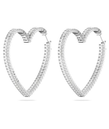 Matrix - Cœur - Blanc Argenté - Boucles d'oreilles - Swarovski en ligne des produits 