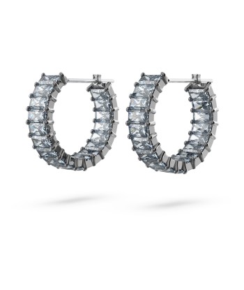 Matrix - Gris Argenté - Boucles d'oreilles - Swarovski offre 