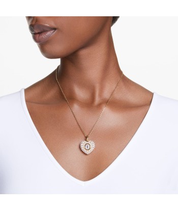 Hyperbola - Blanc Doré - Coeur - Collier - Swarovski est présent 