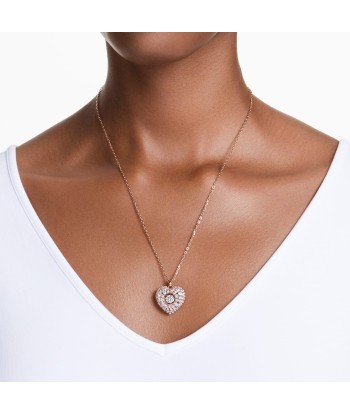 Hyperbola - Rose Doré Rose - Coeur - Collier - Swarovski de pas cher