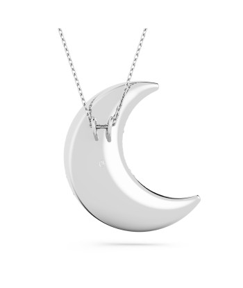 Luna - Blanc Argenté - Sautoir - Swarovski pas cher