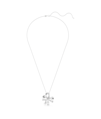 Volta - Nœud - Blanc Argenté - Collier - Swarovski Le MVP de beaucoup