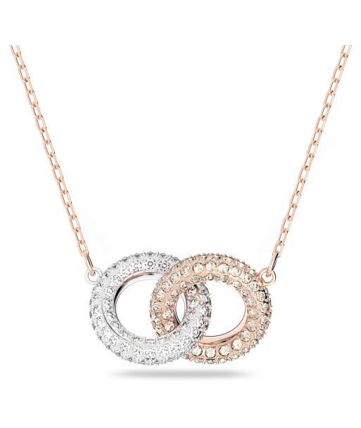 Stone - Blanc Doré Rose - Collier - Swarovski livraison gratuite