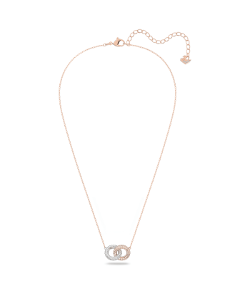 Stone - Blanc Doré Rose - Collier - Swarovski livraison gratuite