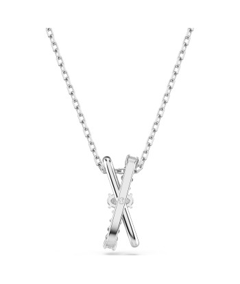 Hyperbola - Blanc Argenté - Torsade - Collier - Swarovski online