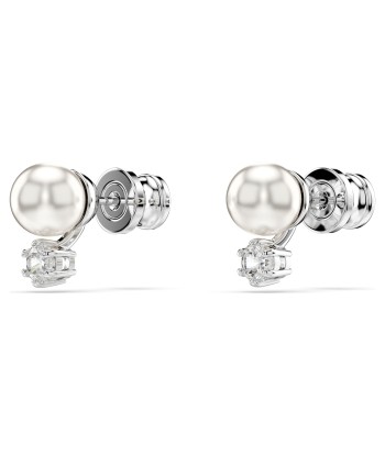 Matrix - Perle - Blanc Argenté - Clous d'oreilles - Swarovski suggérées chez