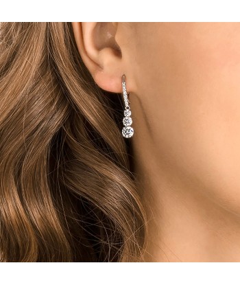 Attract - Blanc Argenté - Trilogy - Boucles d'oreilles - Swarovski prix