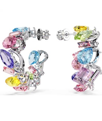 Gema - Multicolore Argenté - Boucles d'oreilles - Swarovski soldes