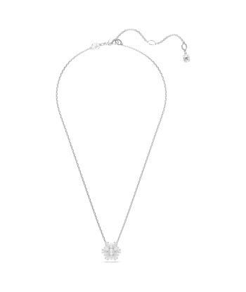 Idyllia - Flocon de Neige - Blanc Argenté - Collier - Swarovski rembourrage situé sous