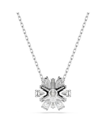 Idyllia - Flocon de Neige - Blanc Argenté - Collier - Swarovski rembourrage situé sous