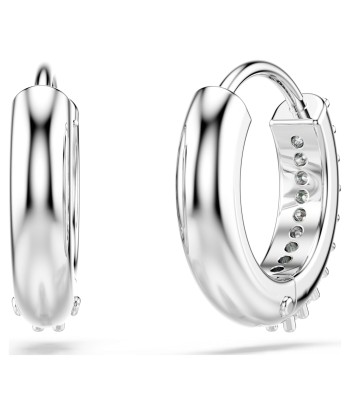 Matrix - Blanc Argenté - Anneaux d'oreilles - Swarovski vous aussi creer 