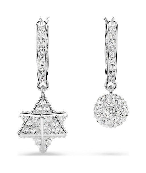 Dextera - Etoile et Sphère - Blanc Argenté - Boucles d'oreilles - Swarovski france