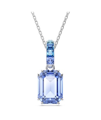 Millenia - Octogonal - Bleu Argenté - Collier - Swarovski solde