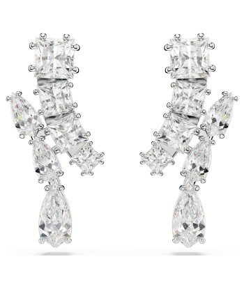 Matrix - Blanc Argenté - Boucles d'oreilles - Swarovski store