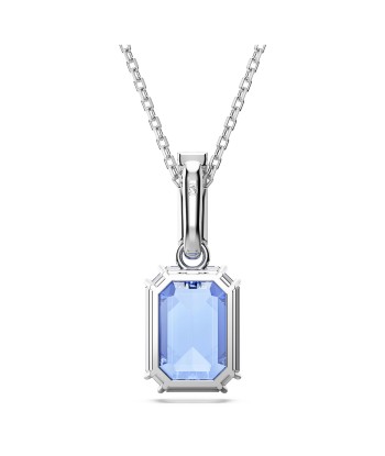 Millenia - Octogonal - Bleu Argenté - Collier - Swarovski solde