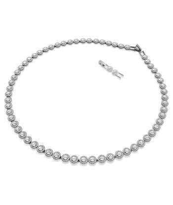 Una Angelic - Rond - Blanc Ruthénium - Collier - Swarovski ou a consommer sur place