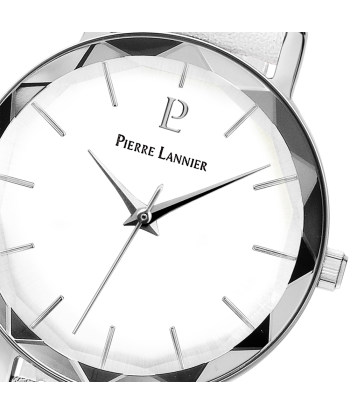 Multiples - Argenté Cuir Blanc - Montre - Pierre Lannier suggérées chez