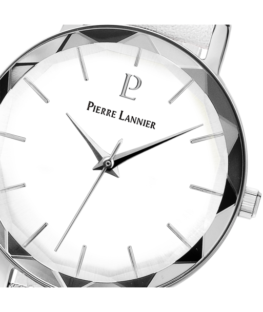 Multiples - Argenté Cuir Blanc - Montre - Pierre Lannier suggérées chez