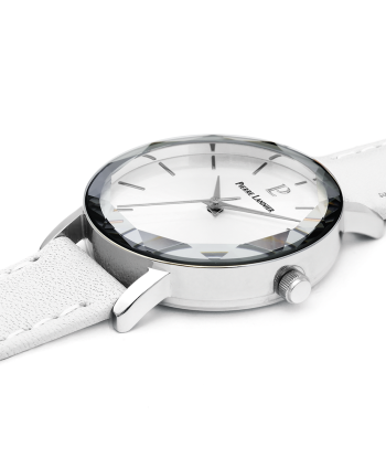 Multiples - Argenté Cuir Blanc - Montre - Pierre Lannier suggérées chez